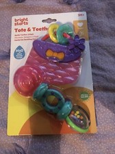Bright Starts Tote  Teethe Rattle Teether 2 Pack