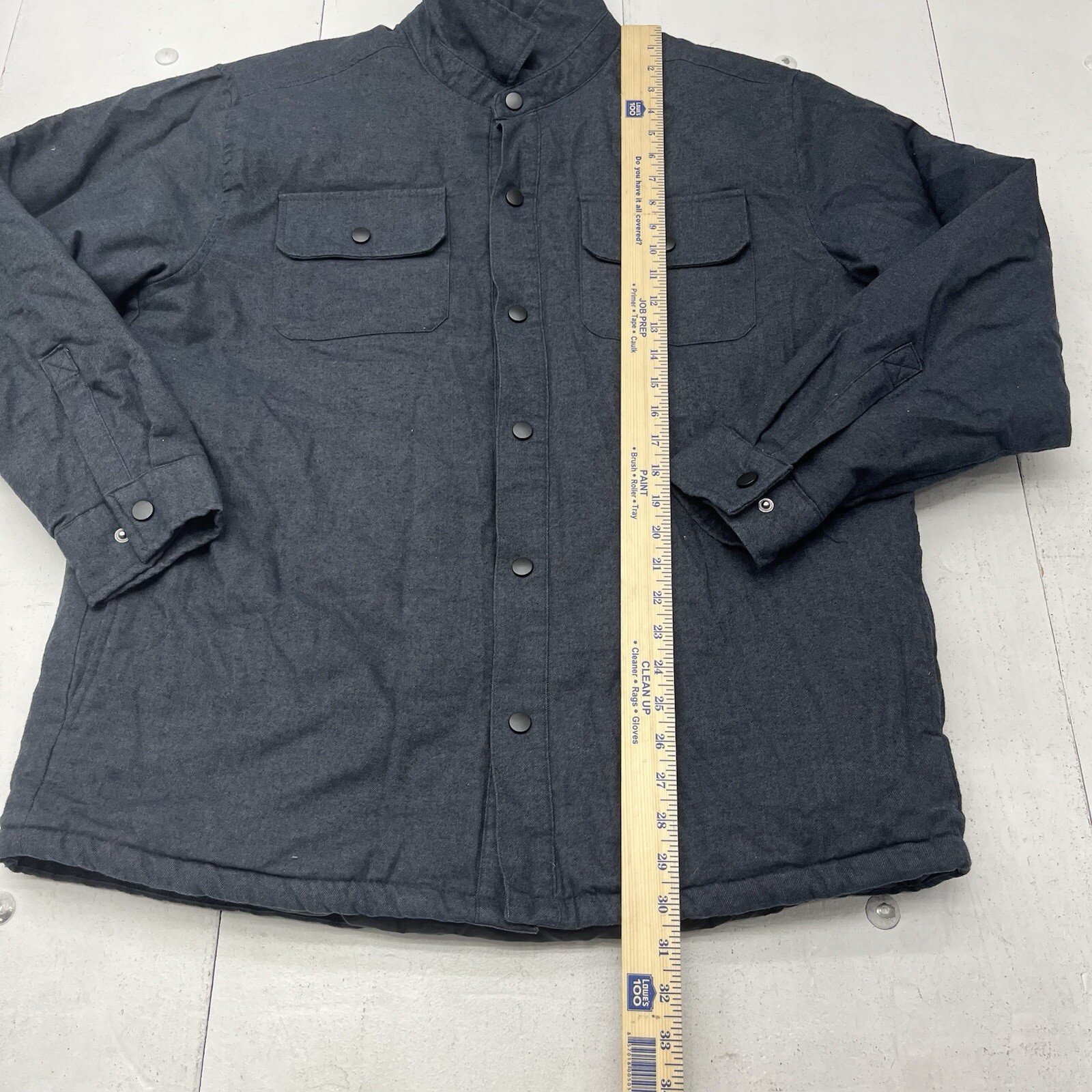 Rugged Elements Dark Gray Button Up Overcoat Men’… - image 5