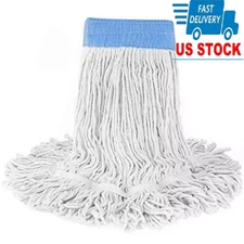 Loop-End Cotton String Heavy Duty Mop Head Refills 6 inch Headband Replacement