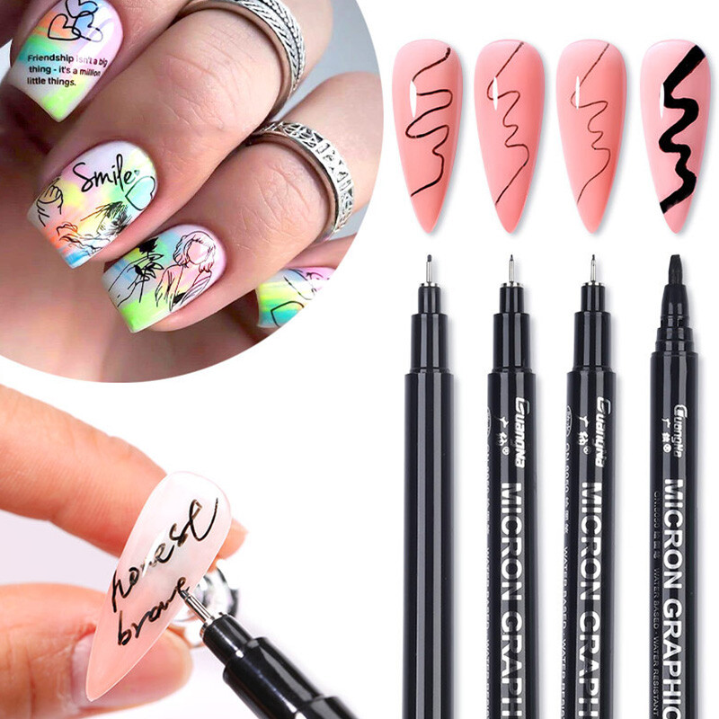 Dotting Drawing Line Pen Black Nail Graffiti Pen Nail Abstract Painting