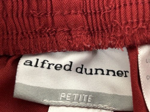 Pantalones de vestir Alfred Dunner rojo óxido para mujer 10 pequeños bolsillos cómodos para tirar 10P - Imagen 9 de 14