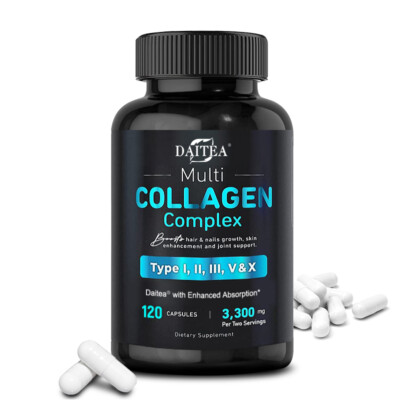 Vital Vitamins Multi Collagen Complex - Type I, II, III, V, X, Capsules