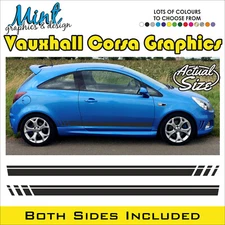 VAUXHALL CORSA Side Stripes Decals Stickers VXR Sting Graphics FREE P&P 015