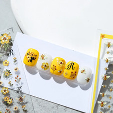 5D Bee Nail Stickers, Flowers Nail Decals, Embossed Nail Decal Art (192)