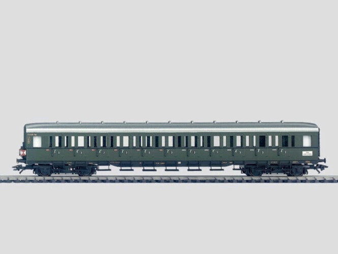 Märklin 43119 Compartment Car With End Lighting Of The DRG Ep. II HO New