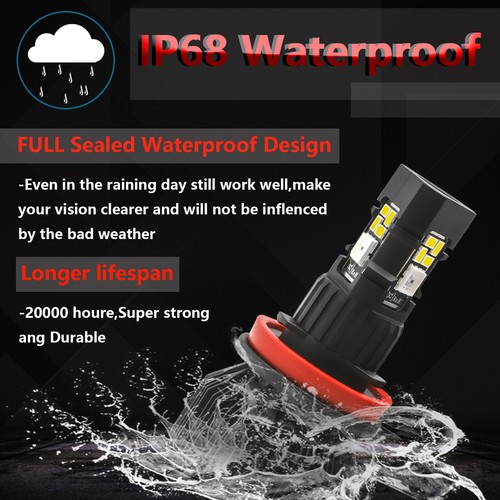 H8 H9 H11 RGB Multi Color Wireless Phone Control LED Bulb para conducir luces antiniebla - Imagen 5 de 13