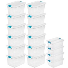 Sterilite 64 Quart Latching Storage Tote Box ...