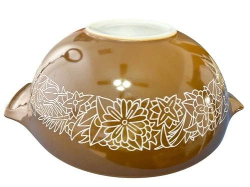 Vintage PYREX Cinderella Mixing Bowl #444 Woodland Brown Large MCM