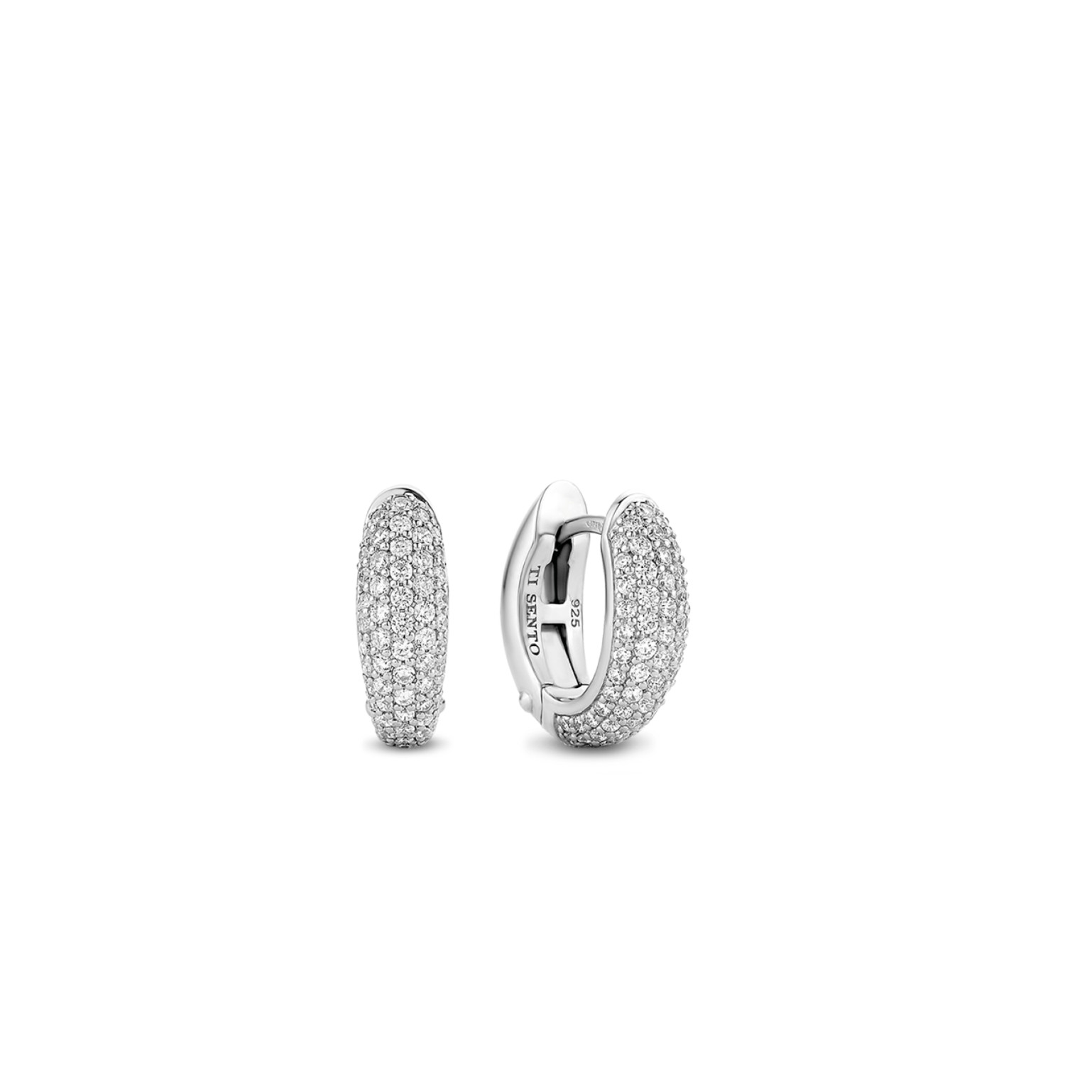 Boucles d'oreilles Ti Sento Milano en argent massif et oxydes de zirconium scintillants