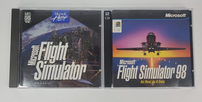 Microsoft Flight Simulator 1995 and 1998 (MS-DOS) CD-ROM