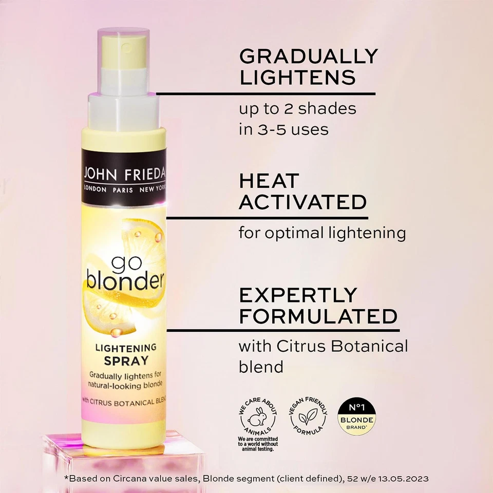John Frieda Go Blonder Haircare Range of Shampoo, Conditioner & Lightening Spray - Image 4 of 4