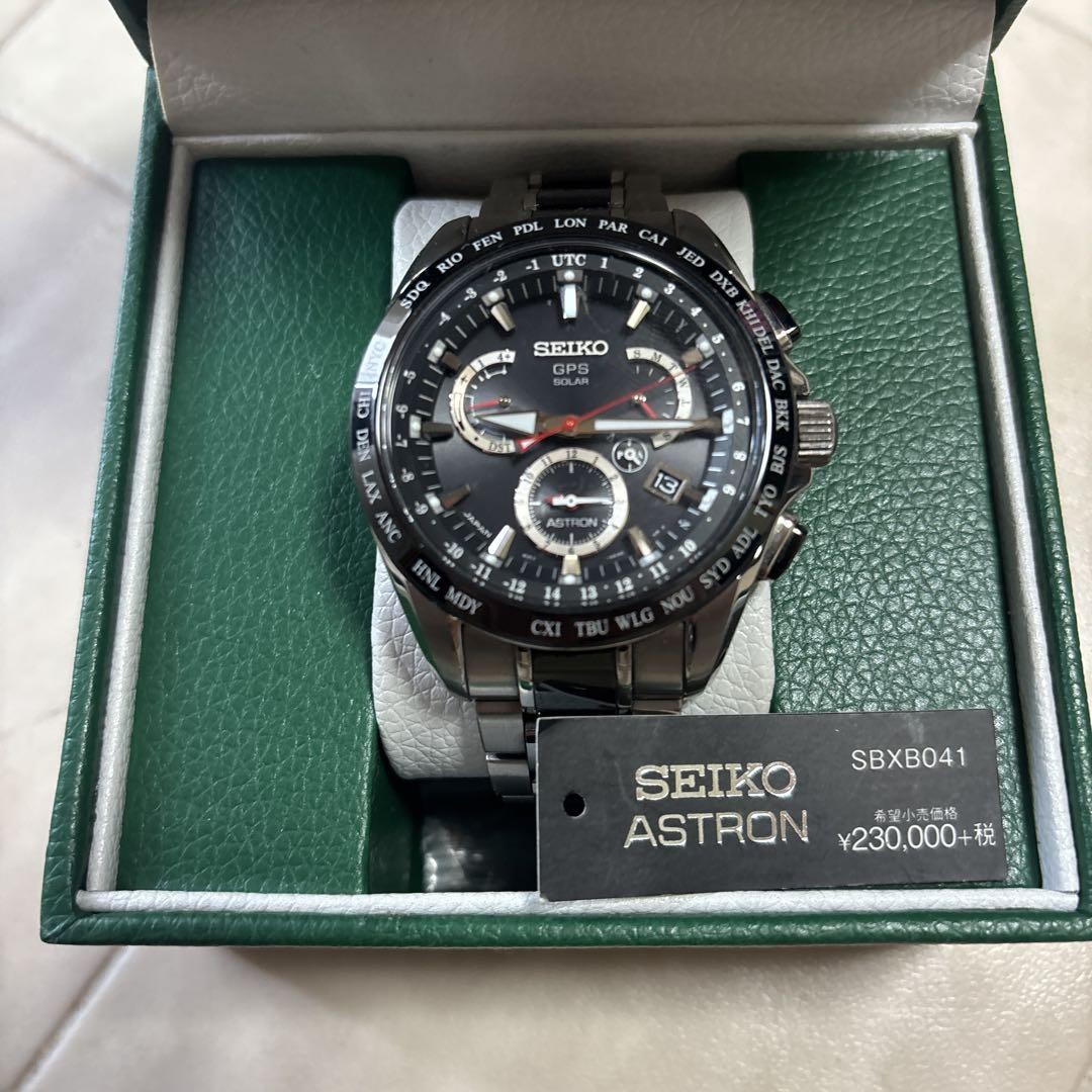 Seiko Astron Chronograph SBXB041 Shohei Ohtani Model Solar Watch Silver Tone