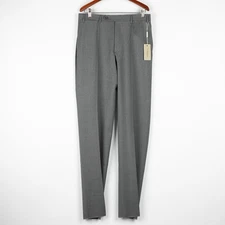 NWT $775 Canali Pure Wool Woolmark Pants Gray 38US/48IT