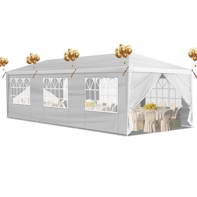 10'x30' Party Canopy Tent Camping Outdoor Waterproof  Tent 8 Removable Walls 8