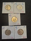 5 AU/BU 1960 -61 P&D  Silver Washington Quarter Coin Collection