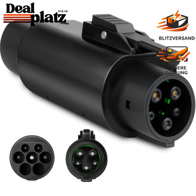 EV Adapter Typ 2 auf Typ 1 Max 32A 250V AC für Elektrofahrzeuge J1772