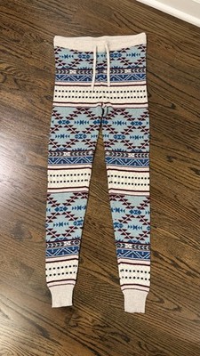 AEO American Eagle Outfitters XS Knit Legging Pants Winter Christmas Snowflake