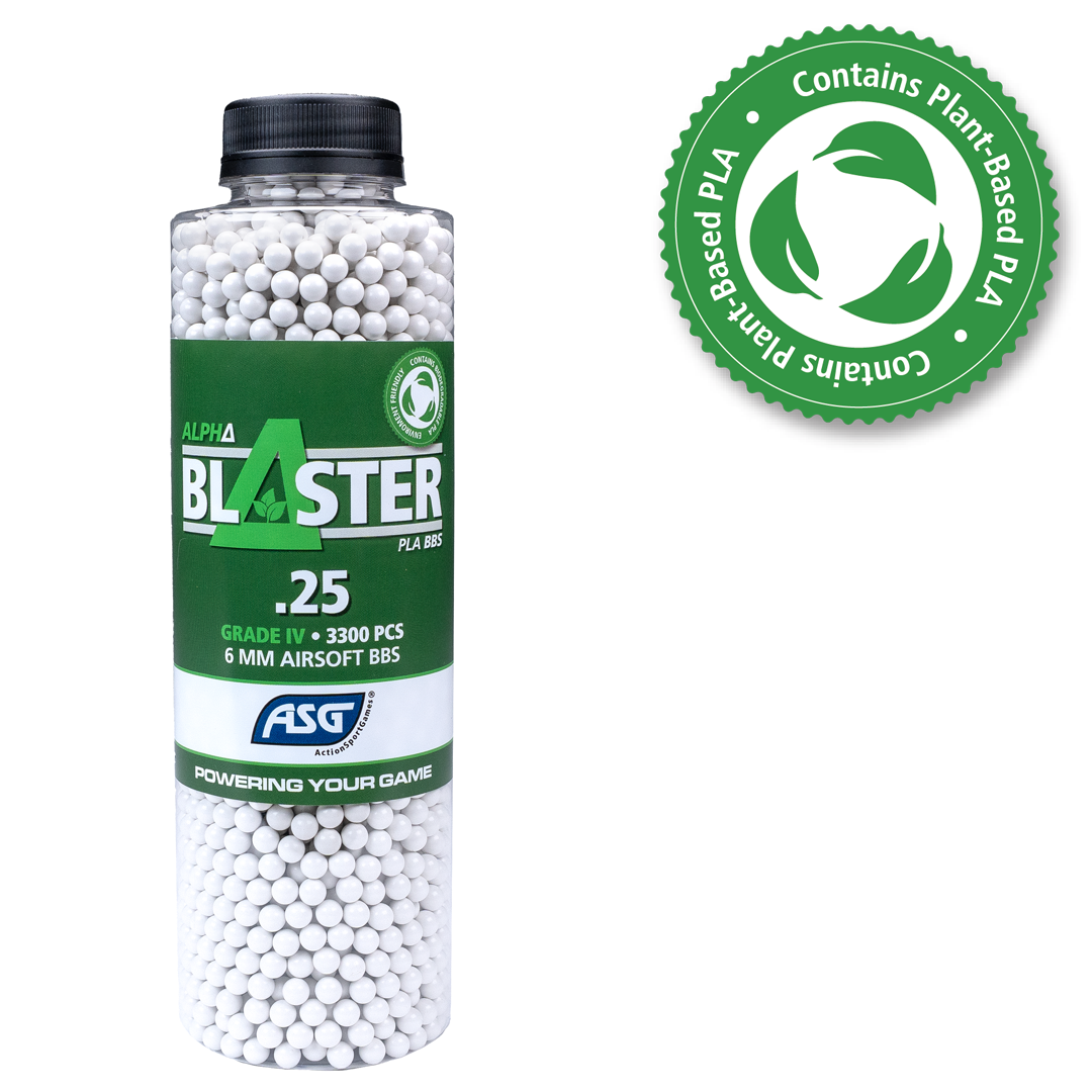 Airsoft BB’s  Alpha Blaster Bio PLA 0.25g 3300 X 1 Bottle 6mm