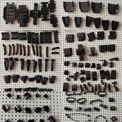 LEGO 1lb 14oz Black Vehicle Parts Bulk Lot Body Curved Slope Panel Assorted