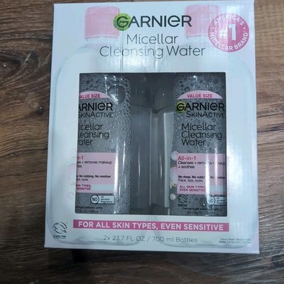 Garnier Micellar Cleansing Water All Skin Types 23.7 fl oz 2 Pack 700ml bottles