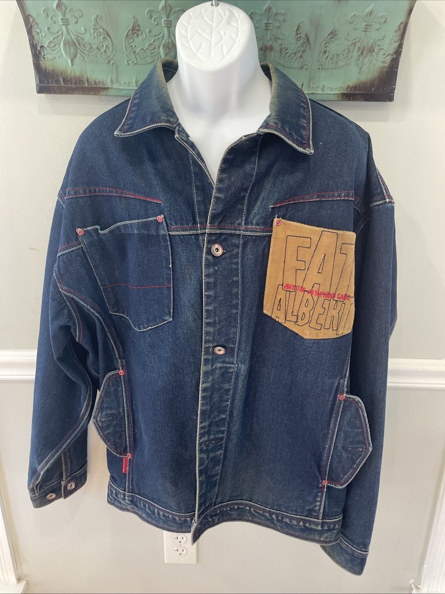 Vintage Fubu Fat Albert Jacket Mens XL Junkyard Gang Denim Hiphop