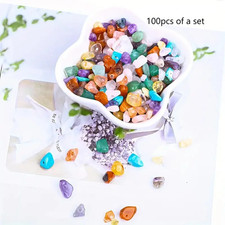100/200Pcs Natural Chips Stone Beads 5-8Mm Healing Crystals for DIY Necklace Bra