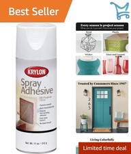 All-Purpose Spray Adhesive 11 Oz Clear Non-Yellowing Craft Fabric Paper