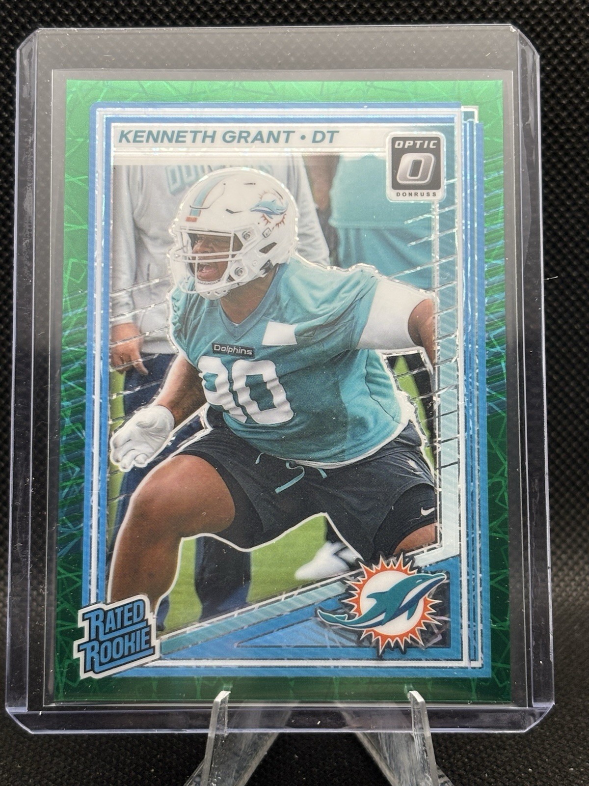 2025 Panini Donruss Optic - Rated Rookie Kenneth Grant #216 Teal Velocity Prizm