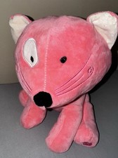 Dan Dee Pink Fox Cat Kitten Plush 11" Stuffed Animal Toy