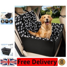 Adjustable Dog Car Booster Seat with Safety Belt - Waterproof & Comfortable
