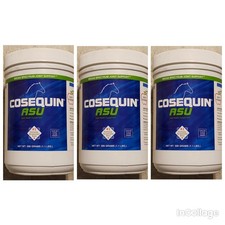  3x Nutramax Cosequin ASU Equine Joint Support With MSM And ASU Powder 1.1Lb ea
