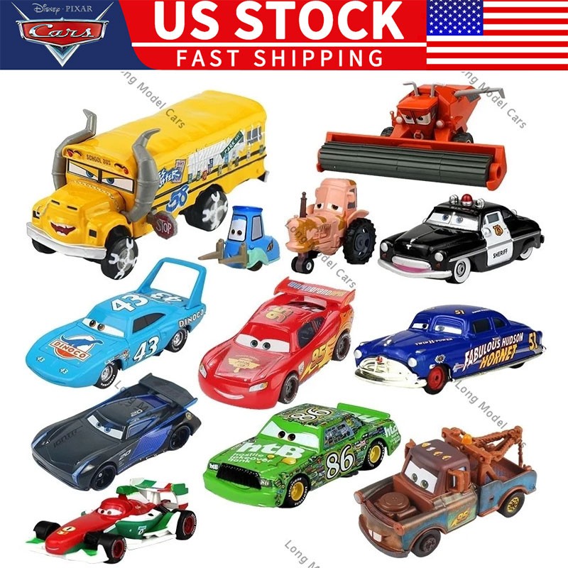 Disney Pixar Cars Movie 1:55 Diecast Lightning McQueen Mater Chick King Toy New