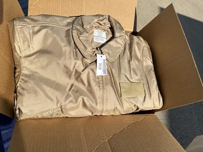 CWU-45/P US Issue Cold weather Flight Jacket Nomex- Glossy- X-Large- Tan- NEW