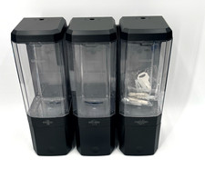 Shampoo Body Wash Conditioner Dispenser - Wall-Mount 3 Chamber Waterproof Black