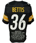 Pittsburgh Steelers Jerome Bettis Autographed Pro Style Black Stat Jersey BAS...