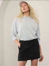 Athleta Brooklyn Skort Pull On Skirt Black Lined Stretch Hiking Pockets New 12