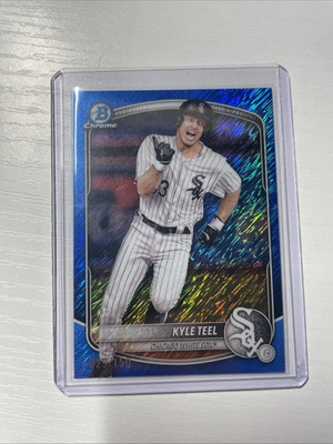#ad 2025 Bowman Kyle Teel #BCP 118 Blue Shimmer Refractor 150 RC $4.50
