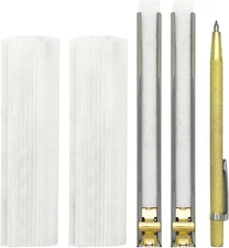 Thin Soapstone Holder Set Pack of 23pcs,Flat 1/16" X 1/2" X 5", White 