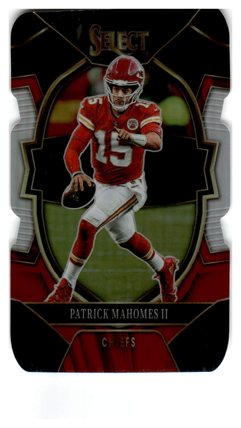2022 Panini Select #20 Patrick Mahomes II Black and Red Prizm Die Cut