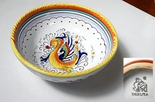 Deruta Italy RAFFAELLESCO Yellow Dragon 5 1/2" Cereal Bowl(s) Mint/Unused