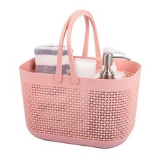 Plastic Organizer Storage Baskets with Handles, Shower Caddy Bins Organizer f...