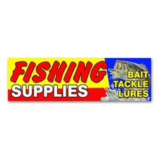 FISHING SUPPLIES Vinyl Banner with Optional Sizes (Made in the USA)
