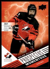 2021-22 UPPER DECK TEAM CANADA MOMENTOUS /275 NOLAN ALLAN