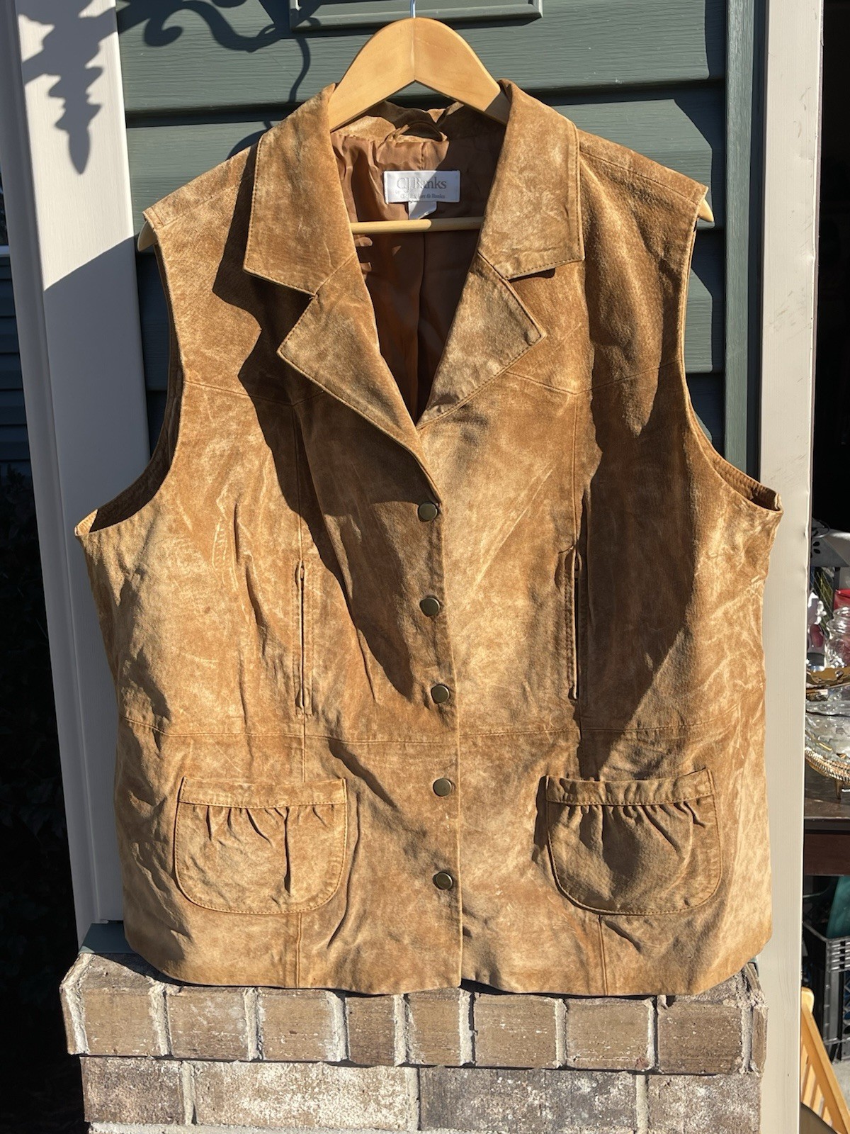 CJ Banks Christopher & Banks Womens 2X Leather Vest