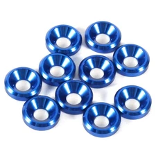 Bolt Washer  M5 Countersunk Washer Anodized Aluminum Cup Washer for Car Blue (Pa