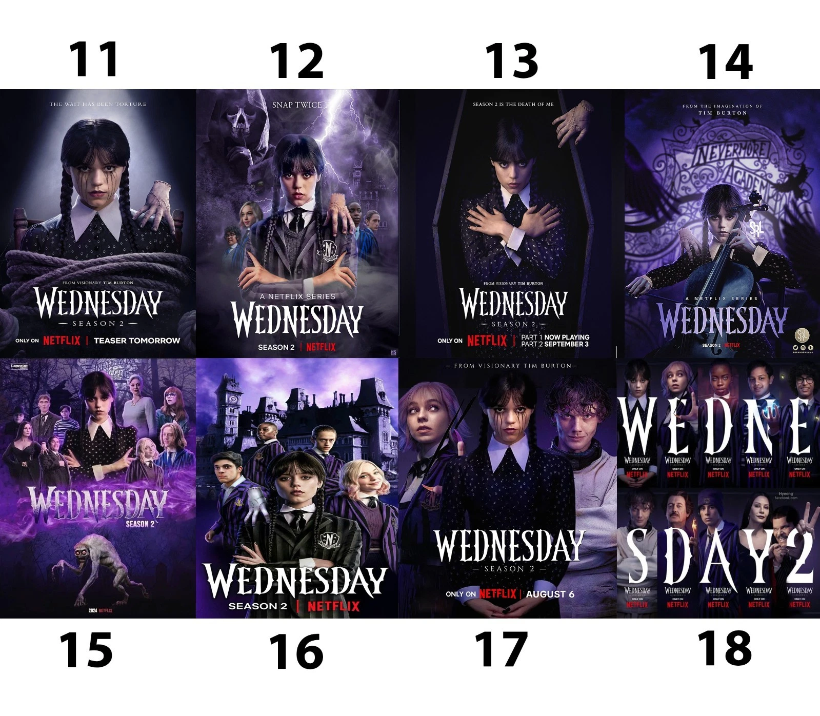 Wednesday Season 2 poster Movie 2025