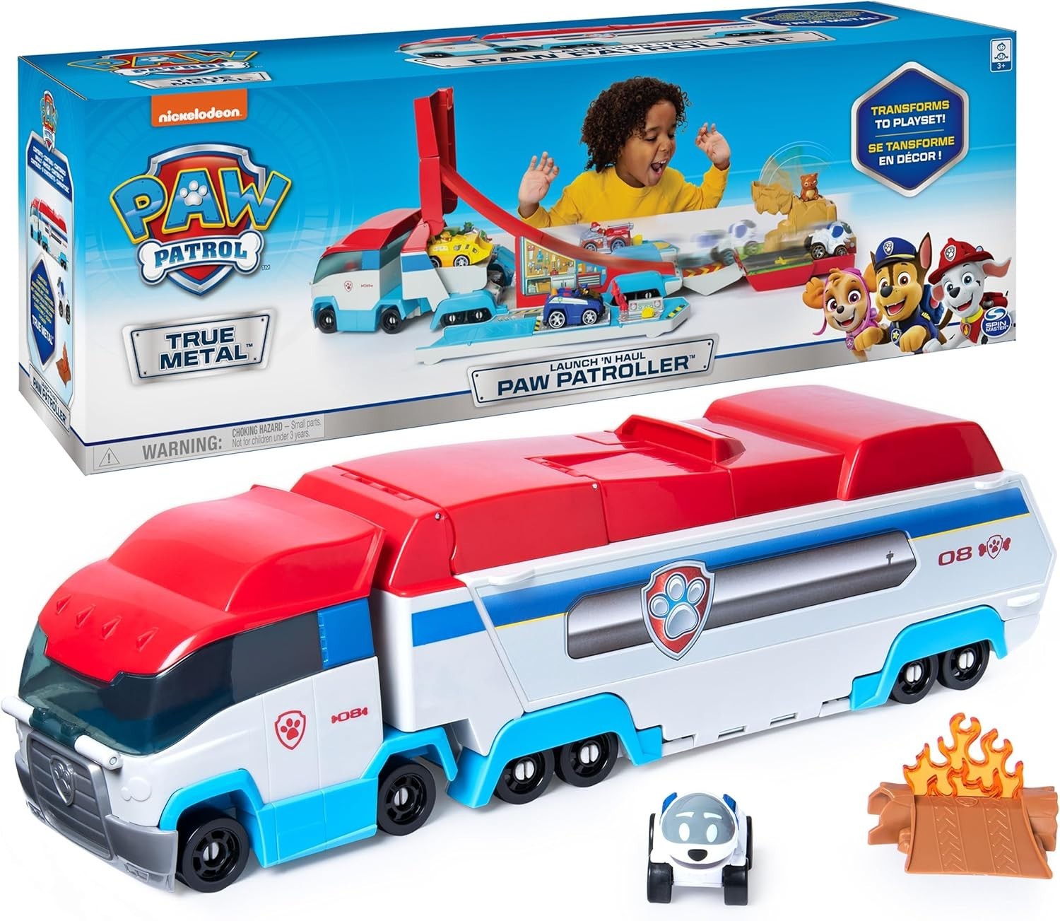 PAW Patrol, Launch’N Haul PAW Patroller, Transforming 2-in-1 Track Set for True