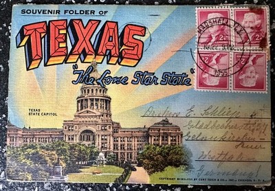 SOUVENIR  FOLDER OF / TEXAS  / USA / 50-ER