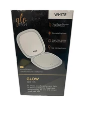 Glo Tech LED Compact Mirror in White New Open Box