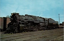 Nickel Plate 763 Steam Locomotive Photo Postcard by Don Wood 1958